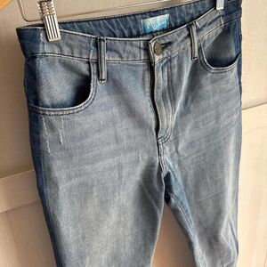 Show Me Your Mumu Two-Toned Slim Straight Denim